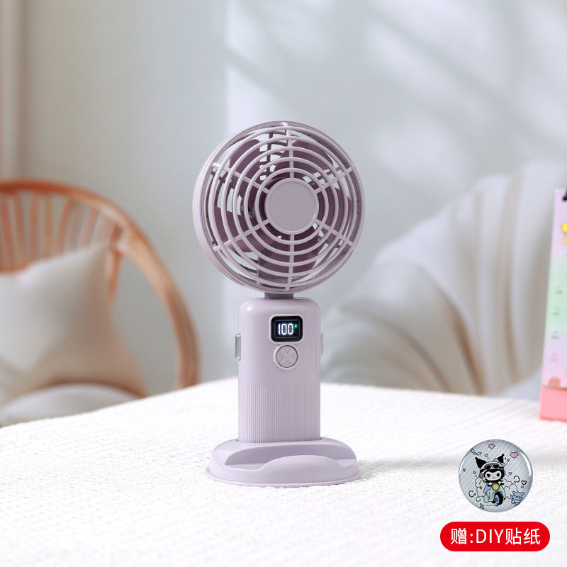 Women portable mini fan with digital speed display Bowlift