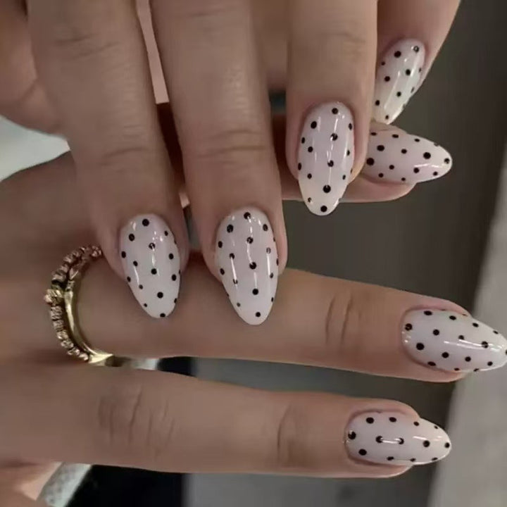 Nail art set with stylish polka dot design Bowlift