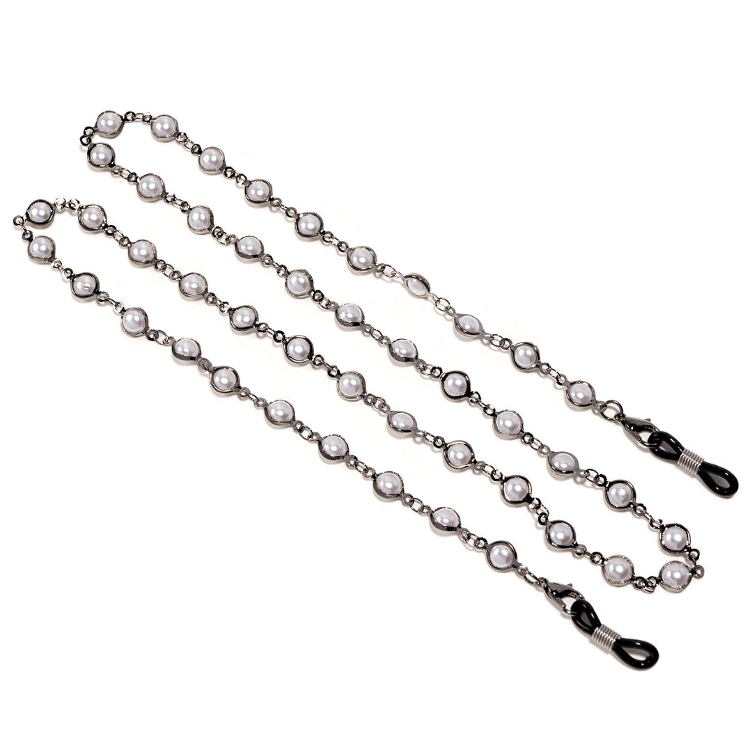 Elegant Pearl-Embellished Glasses Chain Bowlift