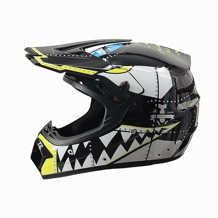 full-face motocross helmet with extended visor and reinforced chin guard Bowlift