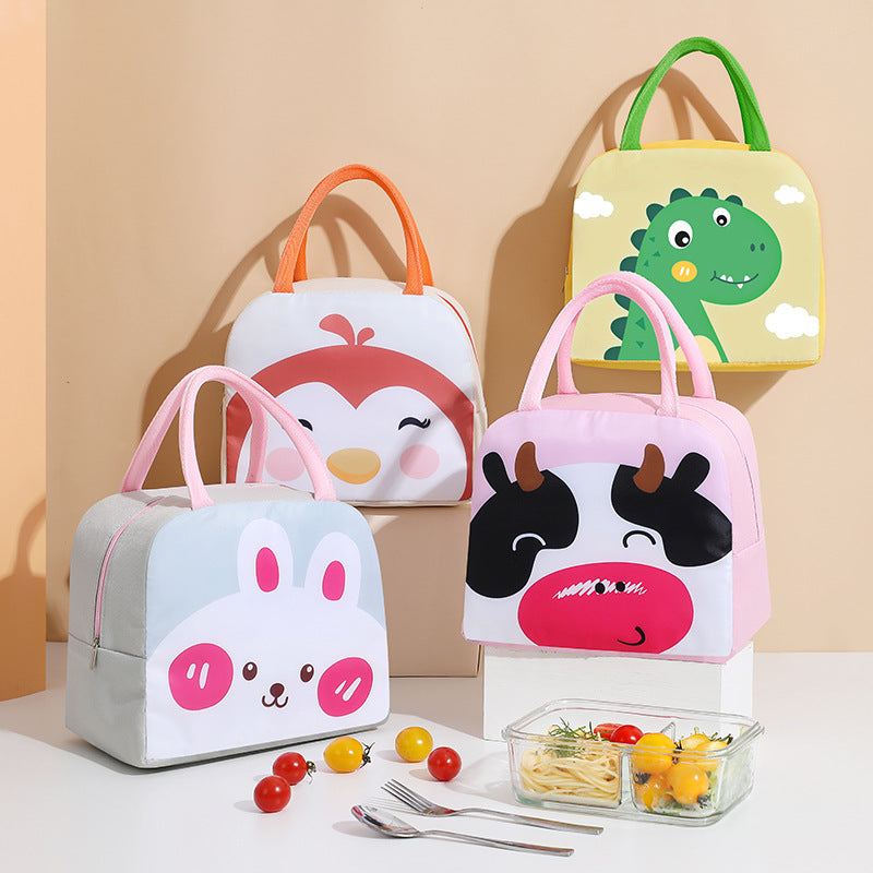 Cute Cow-Themed Insulated Lunch Bag