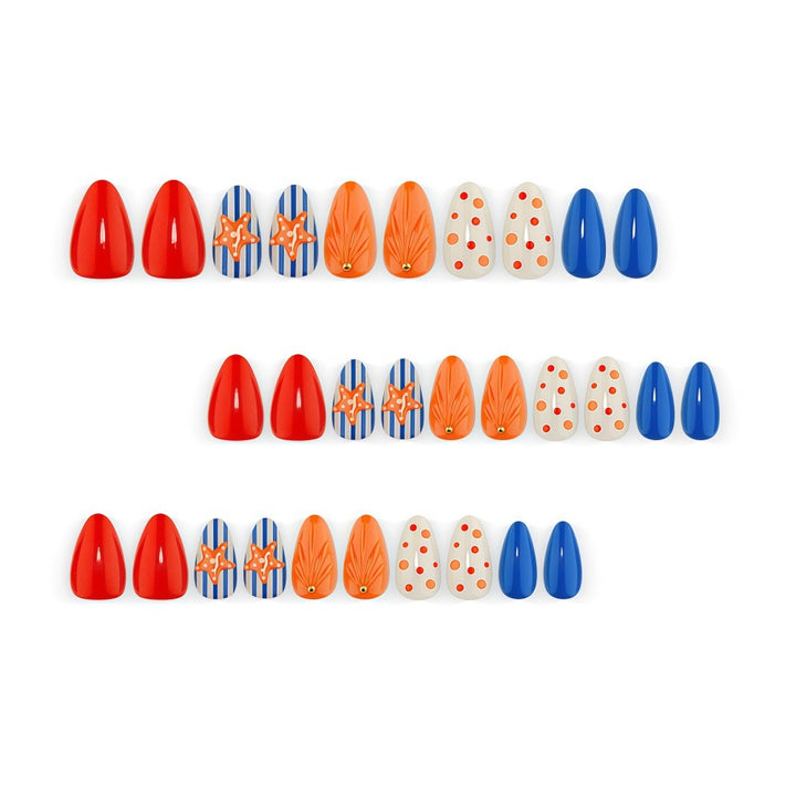 Artificial nails in playful summer design Bowlift