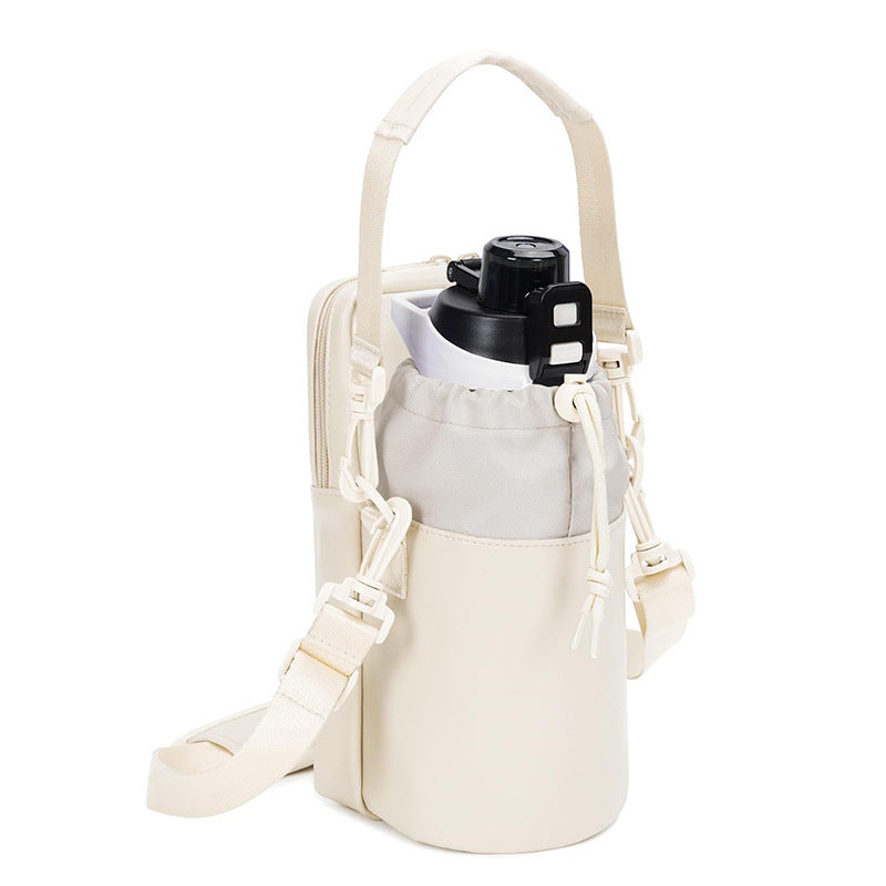 Crossbody Bottle Carrier Bag with Insulated Sleeve and Multi-Pocket Organizer Bowlift