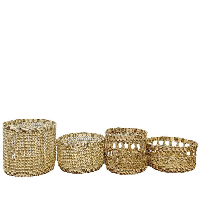 Handmade Natural Fiber Decorative Basket Bowlift