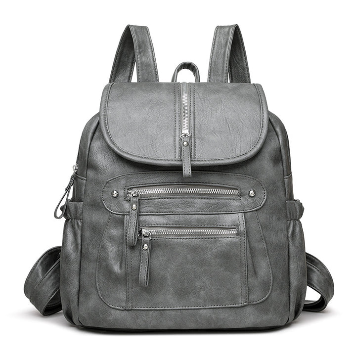 Durable Faux Leather Backpack