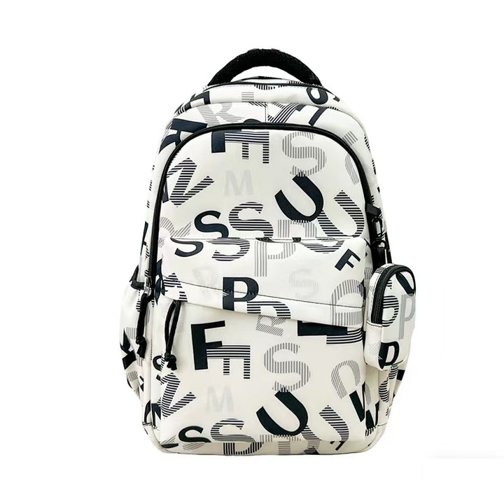 Stylish Graphic Lettered Backpack Bowlift