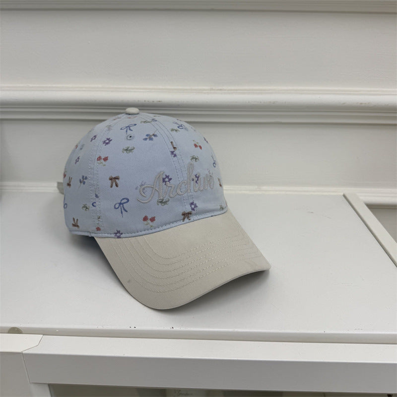 Women's Floral-Embroidered Baseball Cap Bowlift