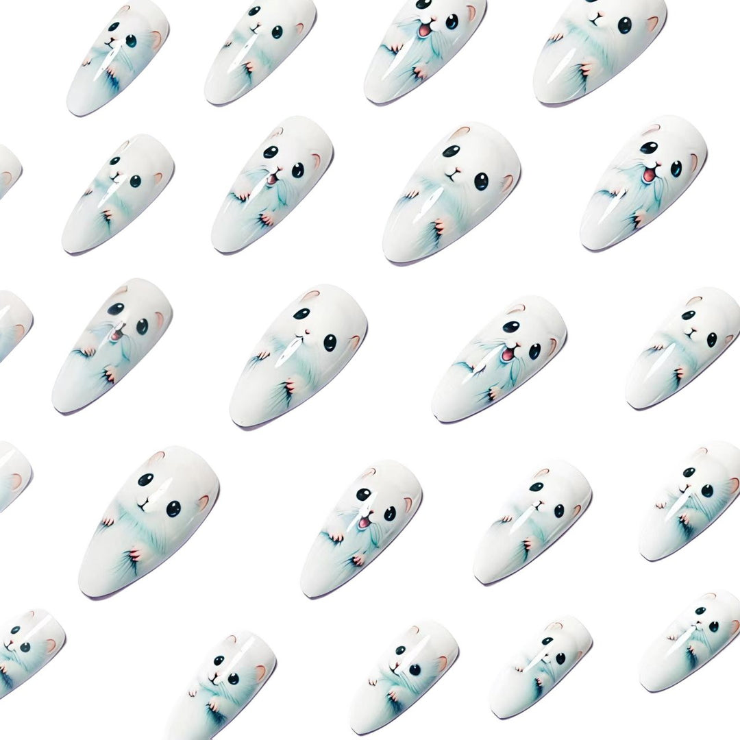 Nail art with cute animal design Bowlift