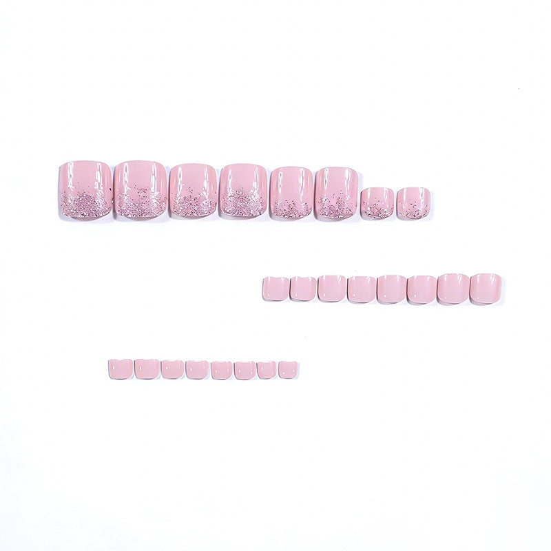 Elegant Glitter Ombre Toe Nail Art Bowlift