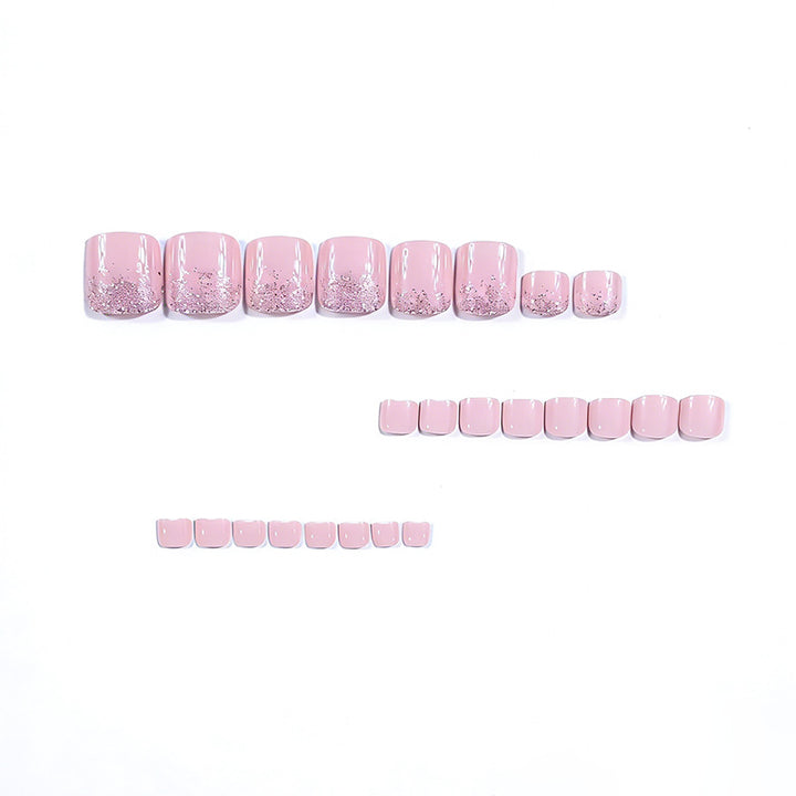 Elegant Glitter Ombre Toe Nail Art Bowlift