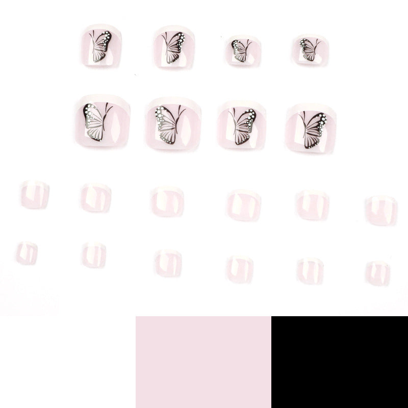Artful Nail Art with Butterfly Design Bowlift