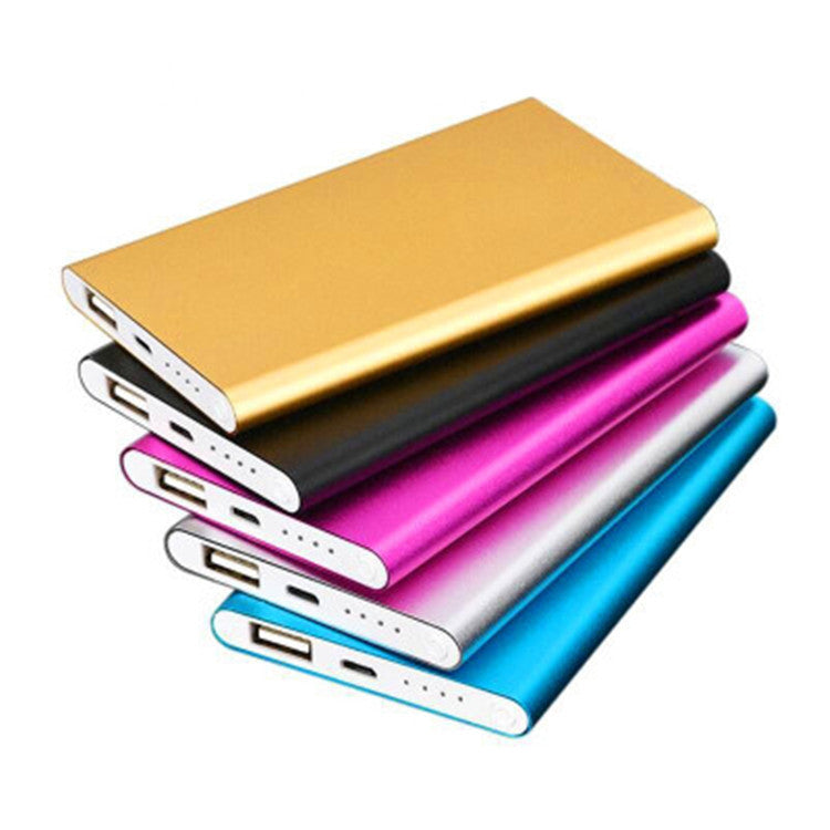Slim aluminum portable power bank with dual USB output Bowlift