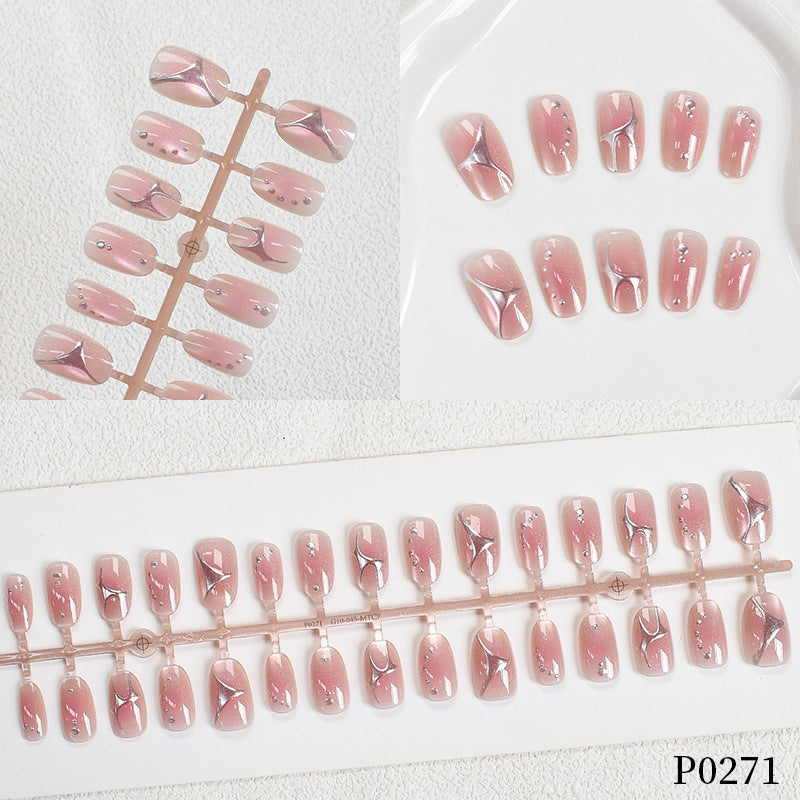 Elegant Artistic Press-On Nail Tips Bowlift