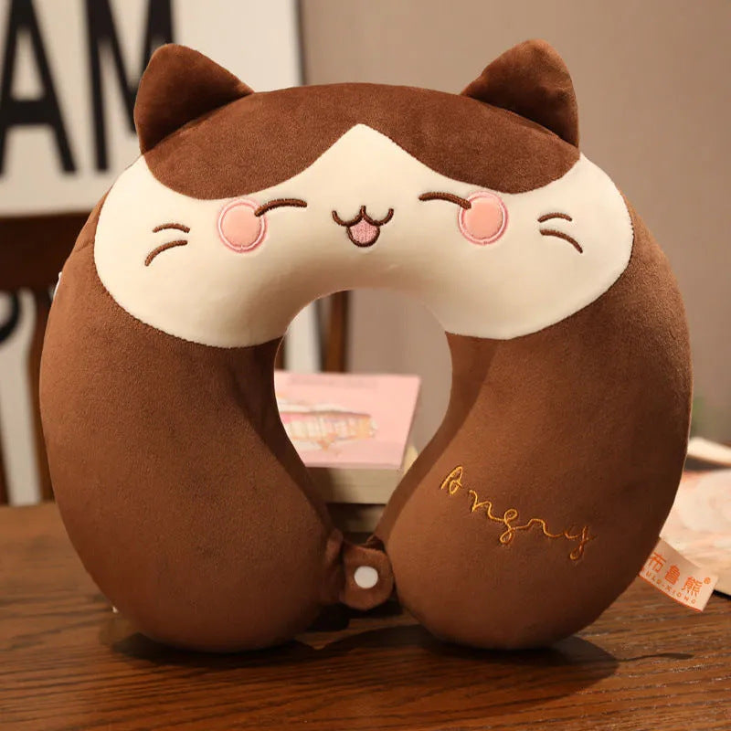 Unisex Neck Support Pillow with Cute Animal Design Bowlift
