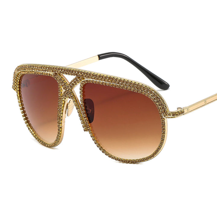 Ladies elegant sunglasses with glittering frame and gradient lenses Bowlift