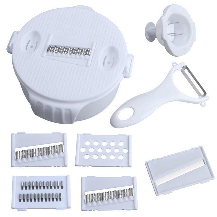 Multifunctional vegetable slicer with integrated cutting attachments Bowlift