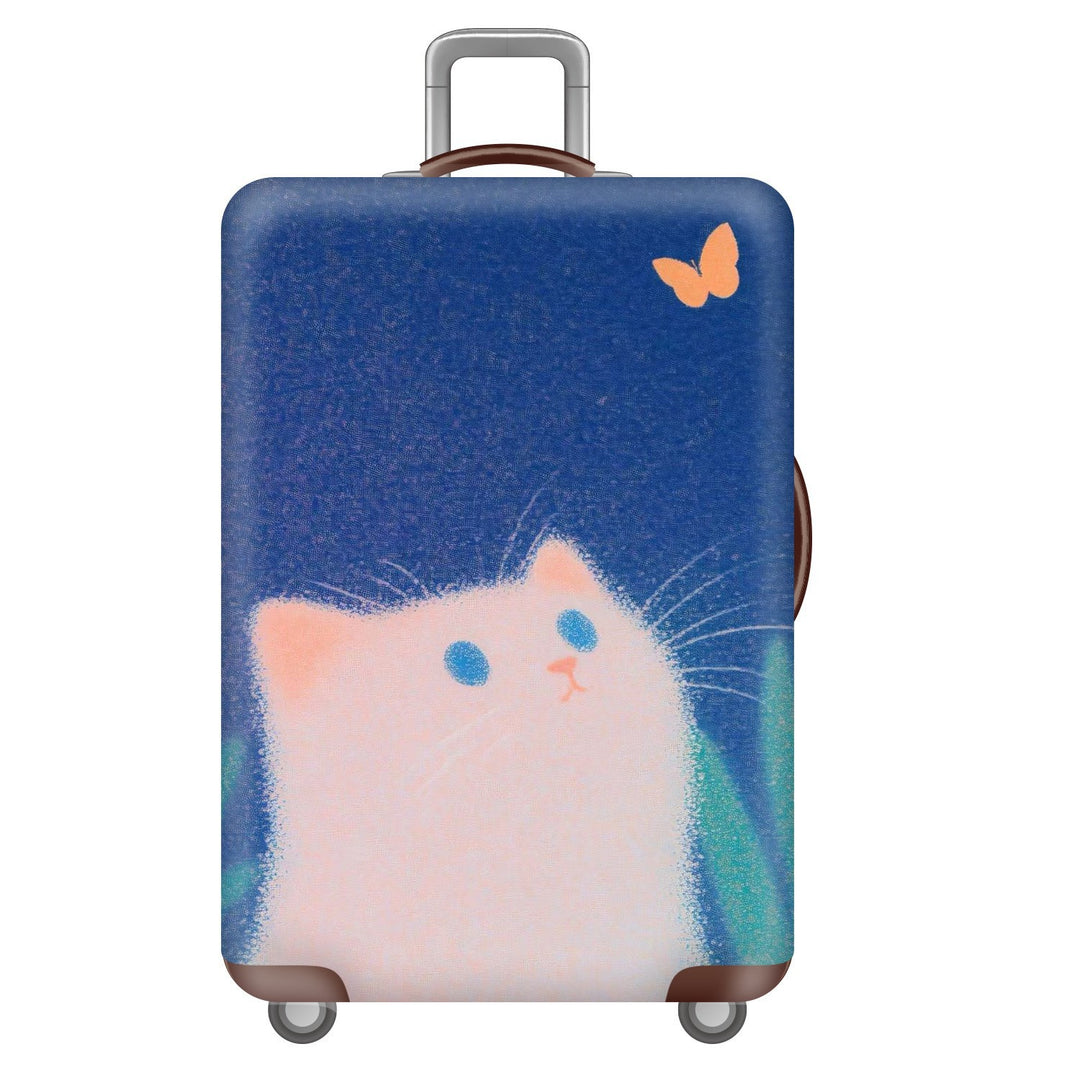 Unisex nan robust Hart shell trolley with lion portrait motif print, shock-resistant ABS polycarbonate shell, multi-wheeled chassis and TSA security lock Bowlift