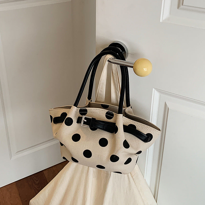 Polka Dot Structured Handbag Bowlift