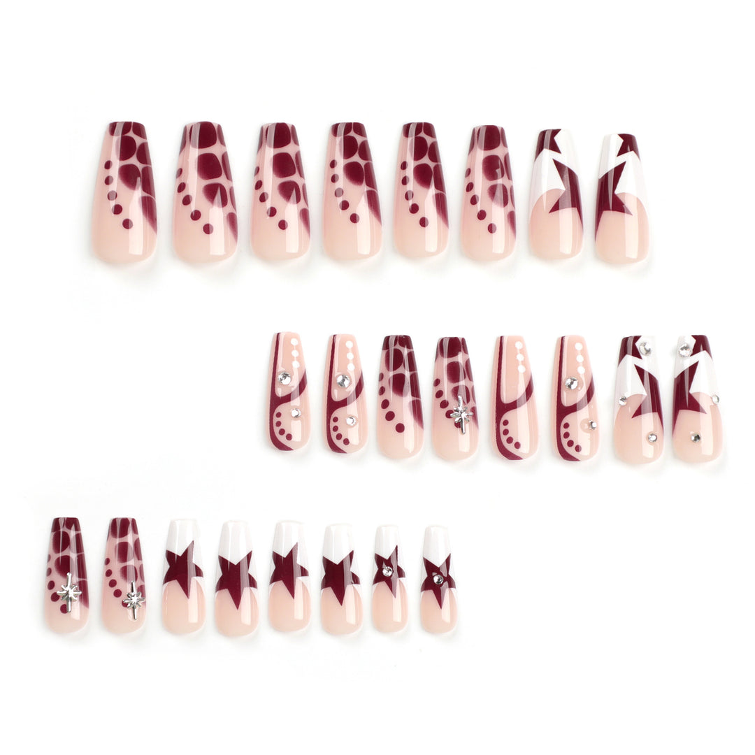 Decorative Press-On Nail Set Bowlift