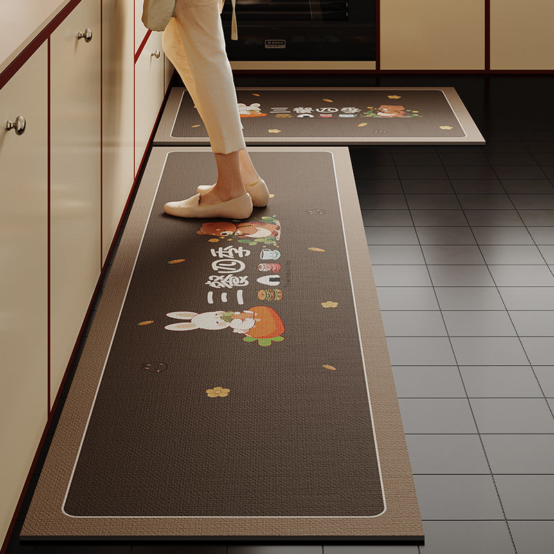Playful Dog-Themed Anti-Fatigue Kitchen Mat