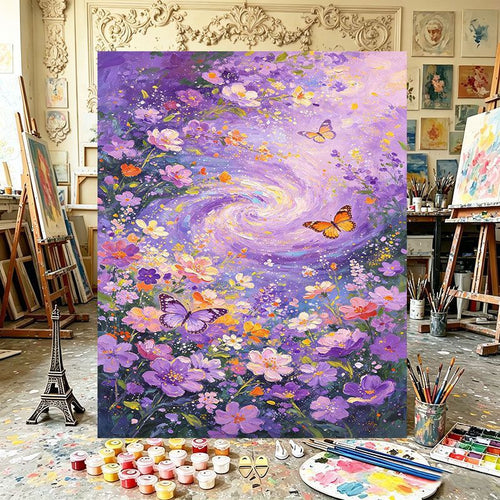 Vibrant Floral Swirl Canvas Art Bowlift