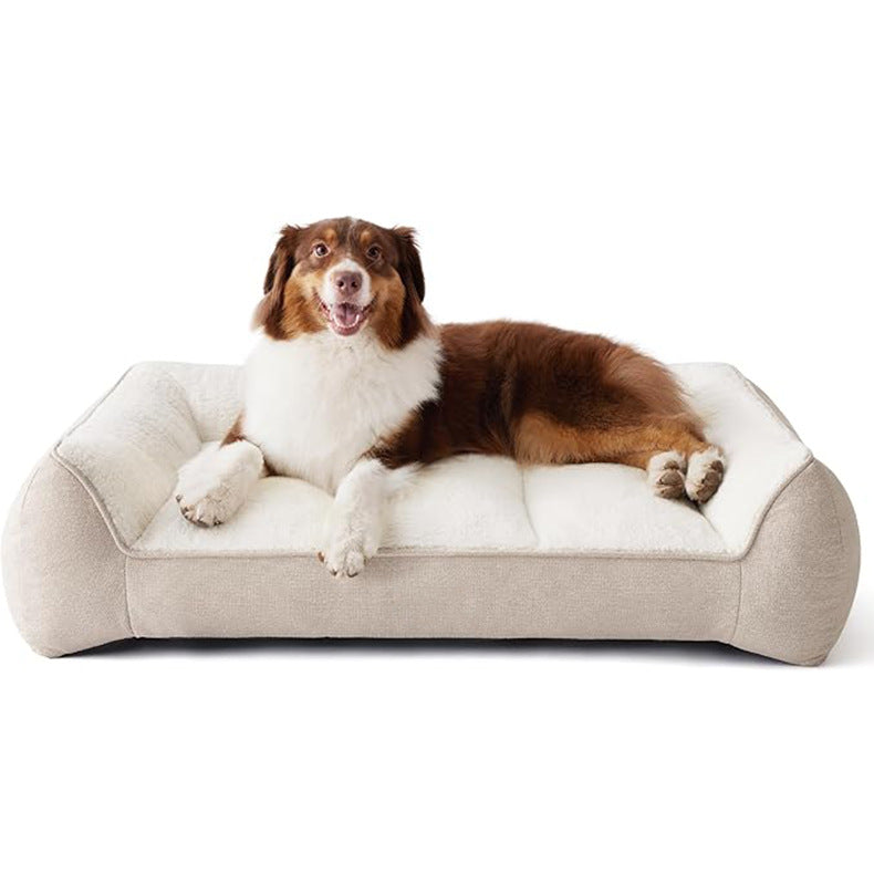 Orthopedic Plush Dog Lounge   Dog Bed