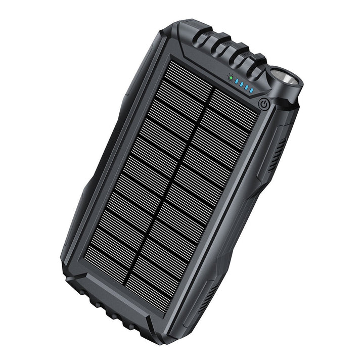 Robust Solar Power Bank with LED Flashlight Bowlift