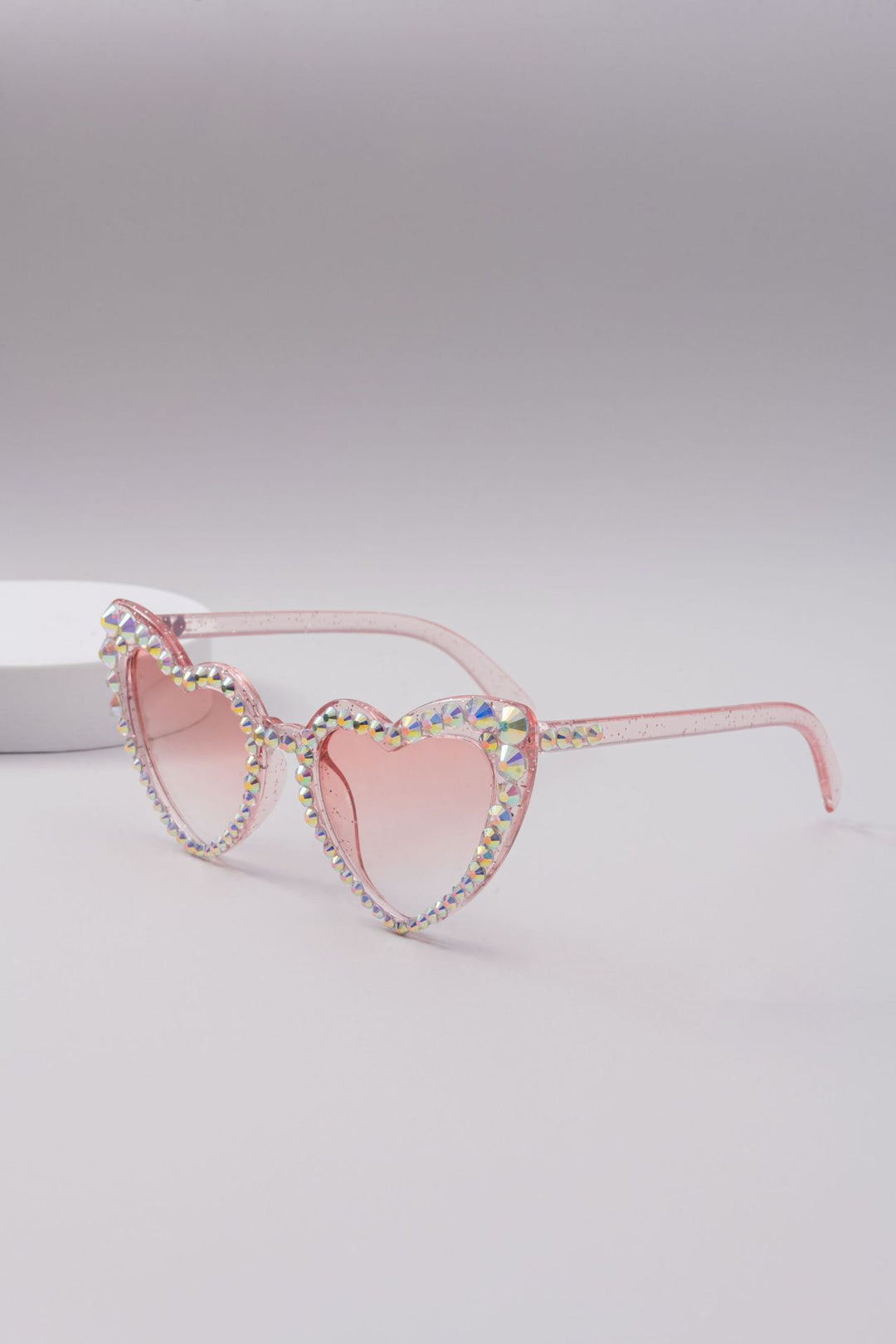 Women's Heart-Shaped Sparkle Sunglasses Bowlift