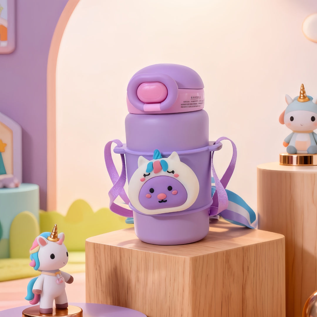 Women Insulated Water Bottle with Cute Rabbit Design Bowlift