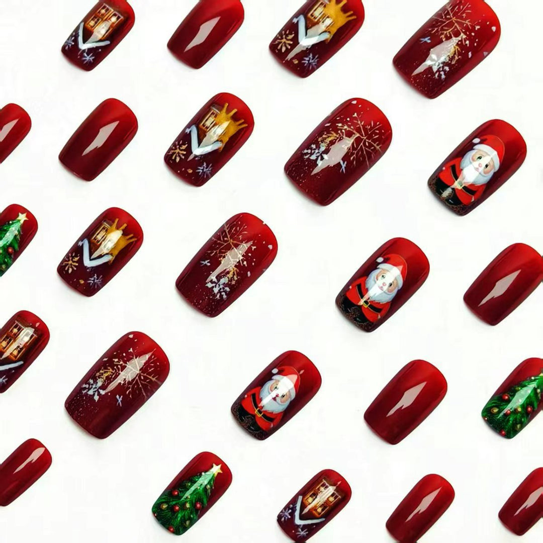 Festive Christmas Themed Nail Art Bowlift