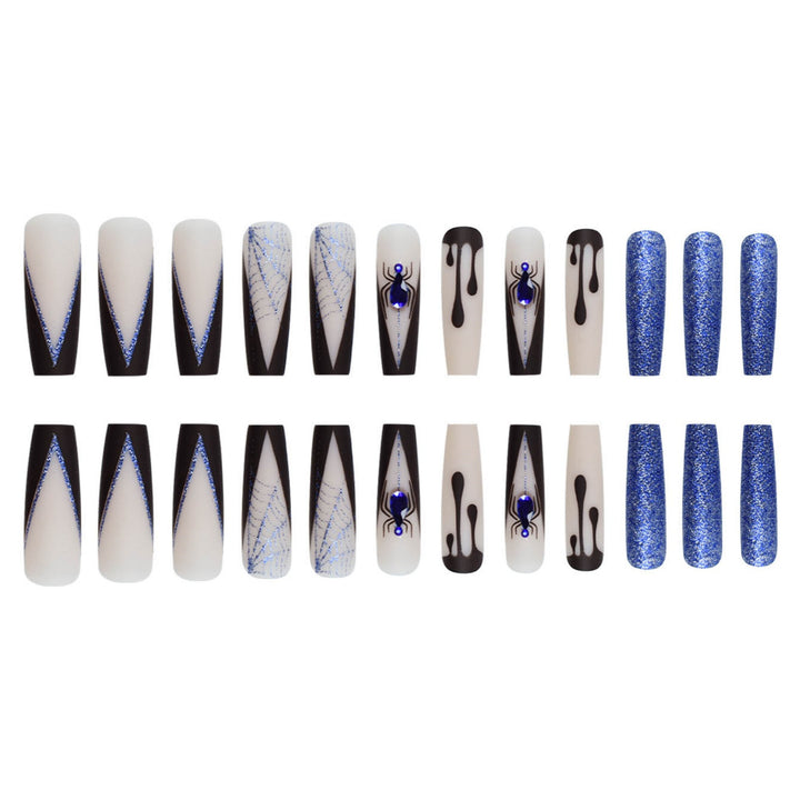 Creative Spider-Themed Press-On Nail Extensions Bowlift