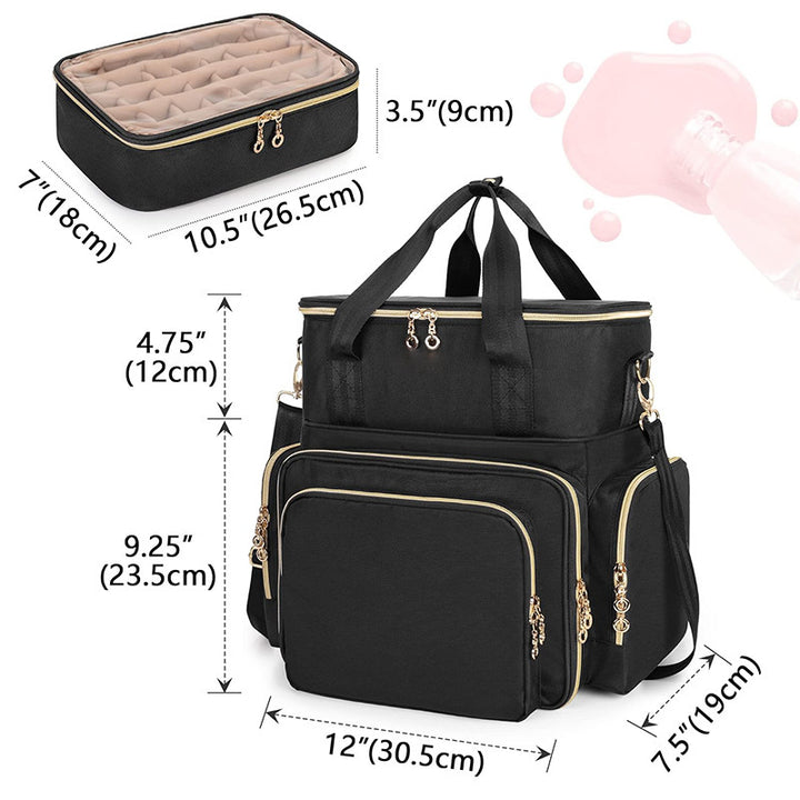 Practical cosmetics and nail organizer bag Bowlift