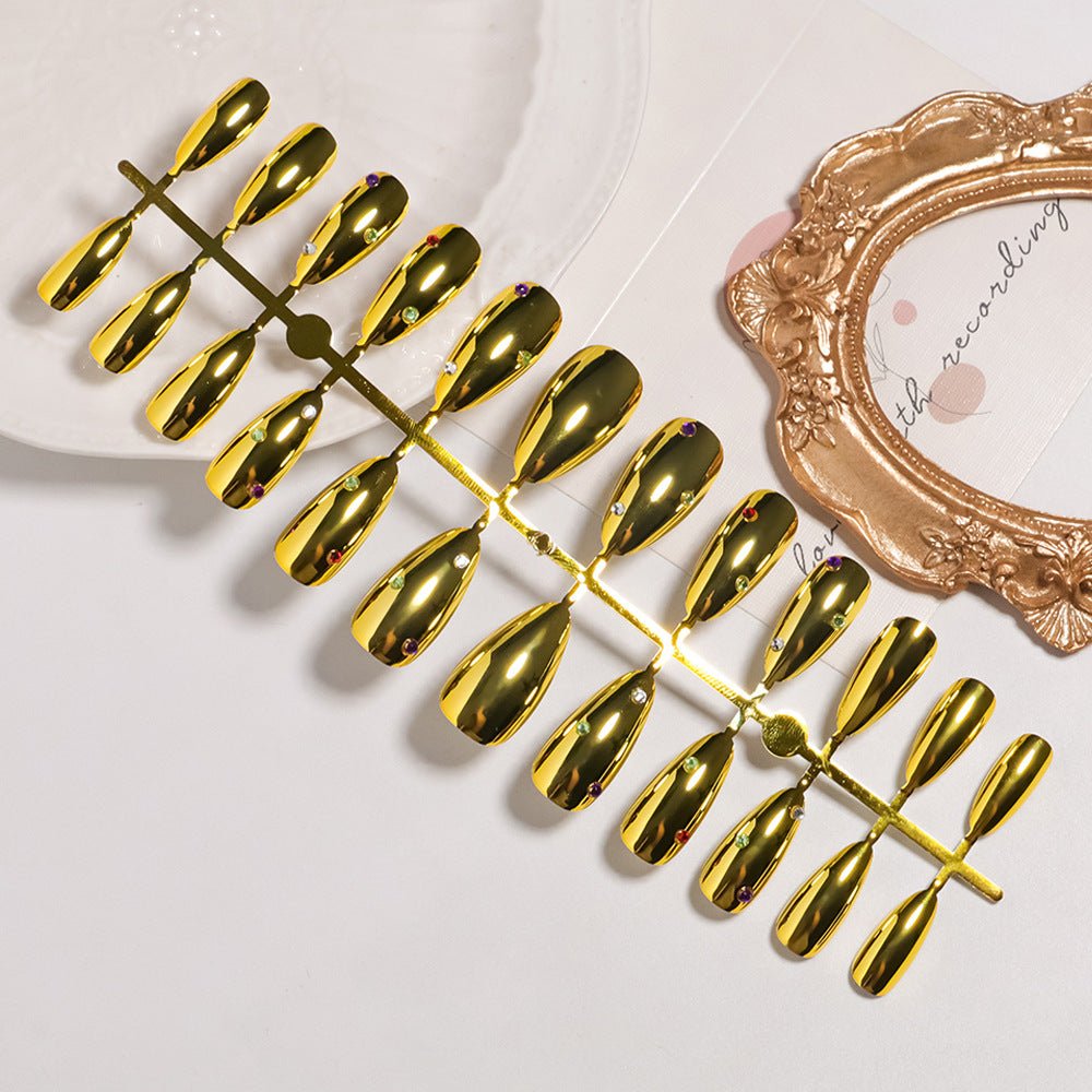 Glamorous Metallic Press-On Nail Set Bowlift