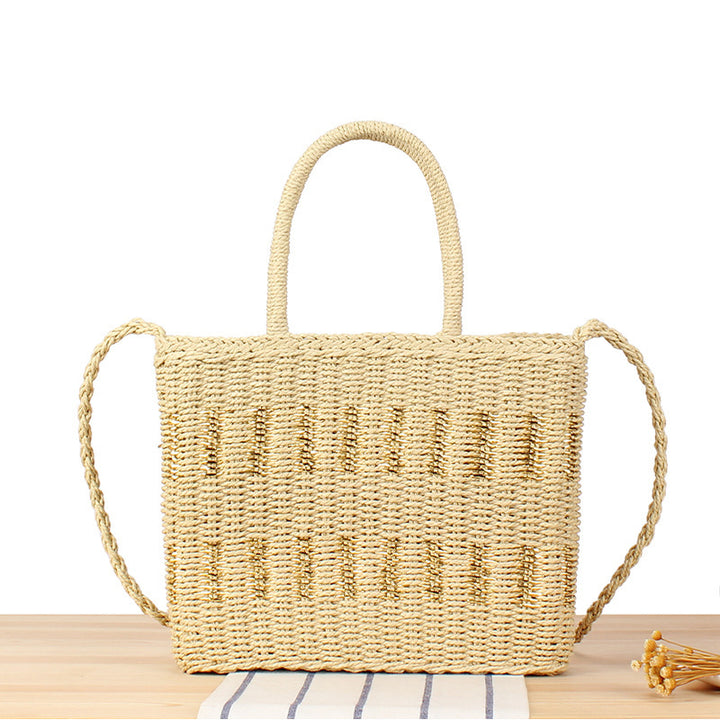 Braided tote bag with double carrying handles Bowlift