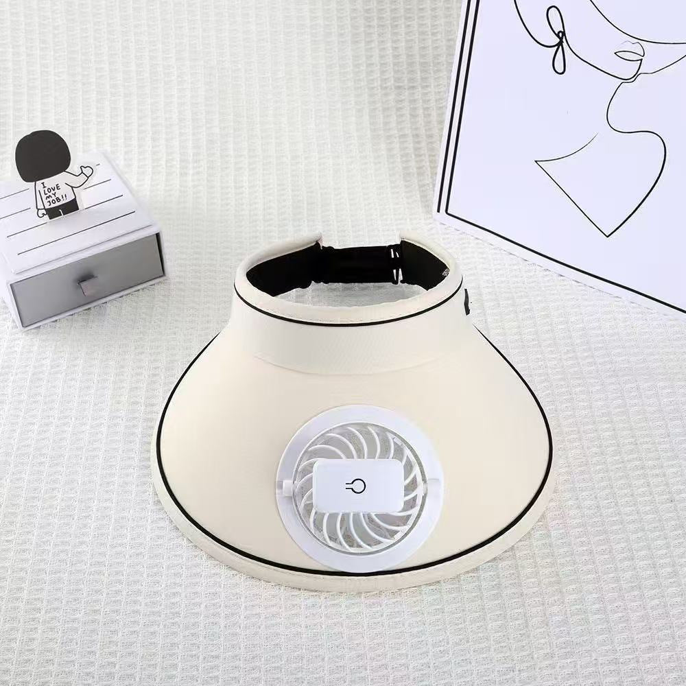 Sport Sun Visor with detachable front fan, adjustable headband and reflective piping Bowlift