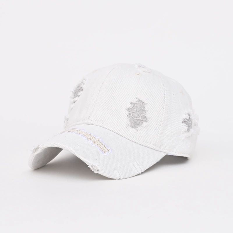 Women's Distressed Denim Cap Bowlift