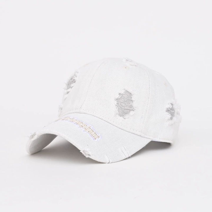 Women's Distressed Denim Cap Bowlift