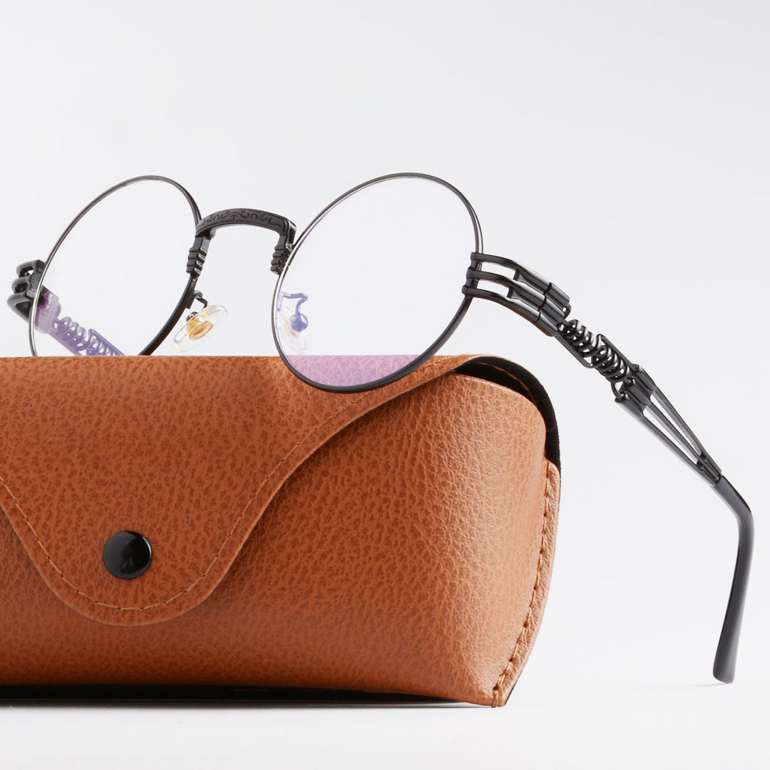 Women Artistic Round Glasses Bowlift
