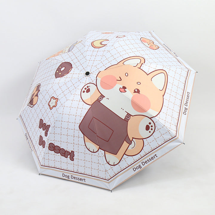 Women's Funny Foldable Umbrella with Cute Animal Design Bowlift