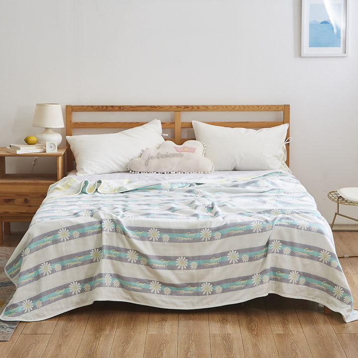 Women Elegant Blanket with Subtle Leaf Pattern Bowlift