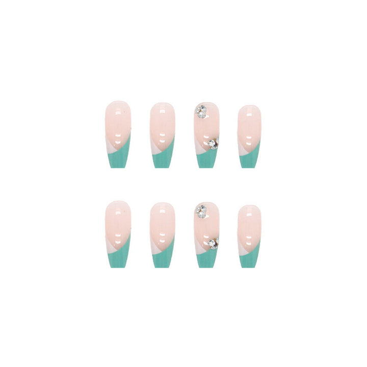 Artificial nail tips with glitter accents and elegant design Bowlift