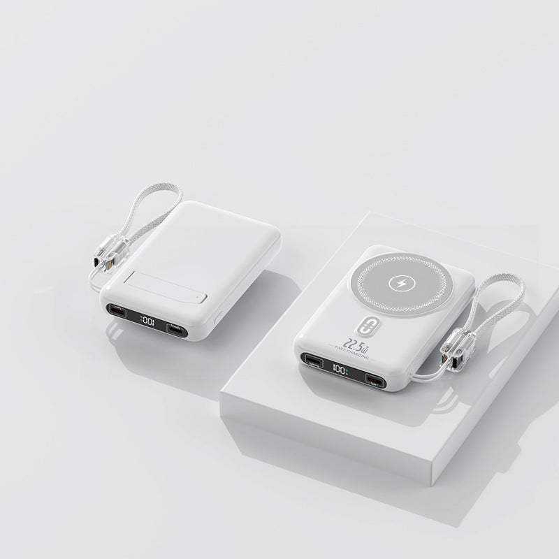 Portable power bank with inductive charging function and LED display Bowlift