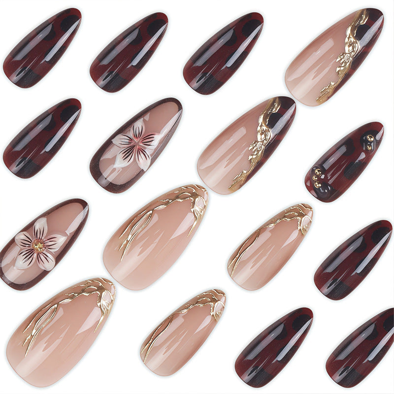 Artistic Floral Nail Design Bowlift