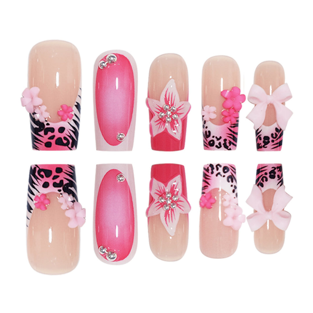 Decorative Floral Nail Art Extensions Bowlift