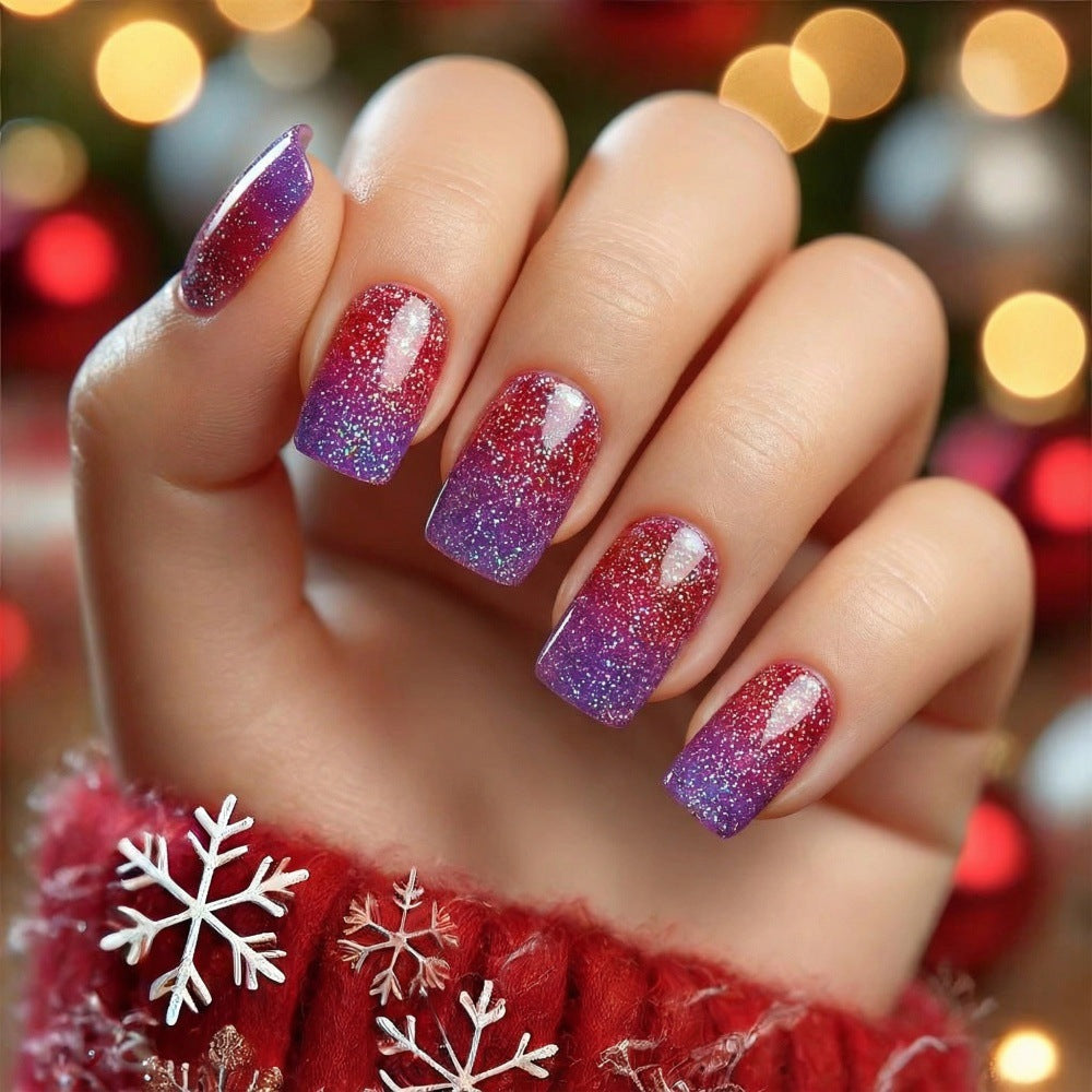 Glamorous Ombre Artificial Nails Bowlift