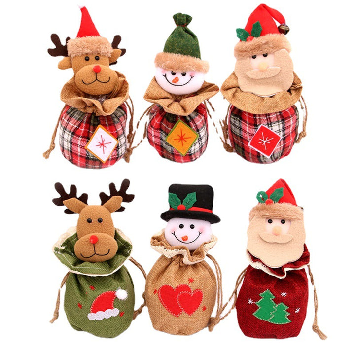 Festive Decorative Plush Snowman Gift Bag Bowlift