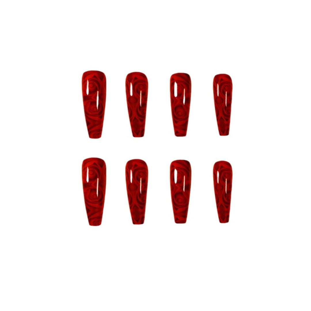 Artful stiletto nails with floral 3D design Bowlift