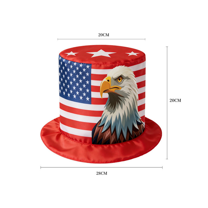 Unisex nan large cylinder party hat made of satin with star applications and stiff brim Bowlift