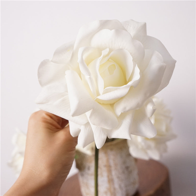 Oversized Realistic Foam Rose Single Stem Decorative Artificial Flower