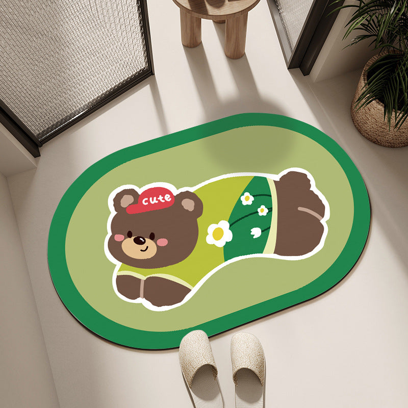 Cute Cartoon Dog Bath Mat Bowlift